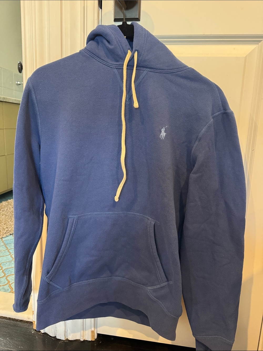 Polo by Ralph Lauren Indigo Hoodie with Yellow Drawcord